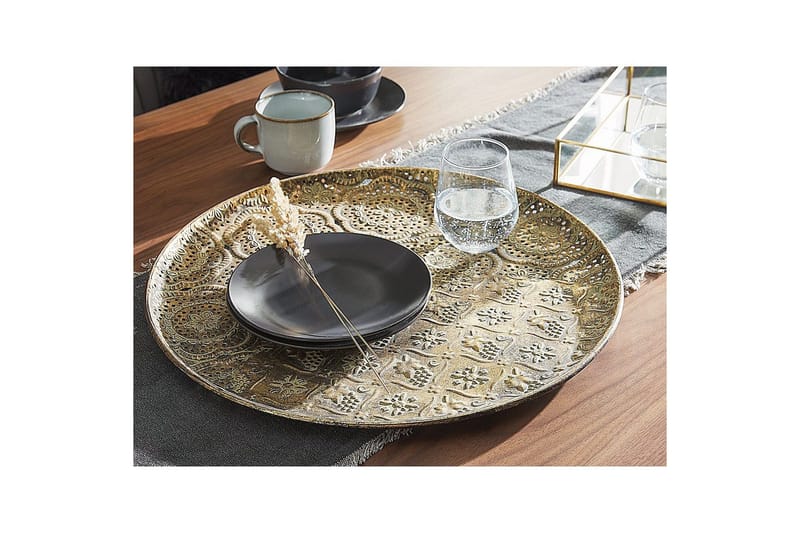 Bricka Kitnos Guld - Guld - Kök & hushåll - Servering & dukning - Fat & brickor - Serveringsfat & serveringsbricka