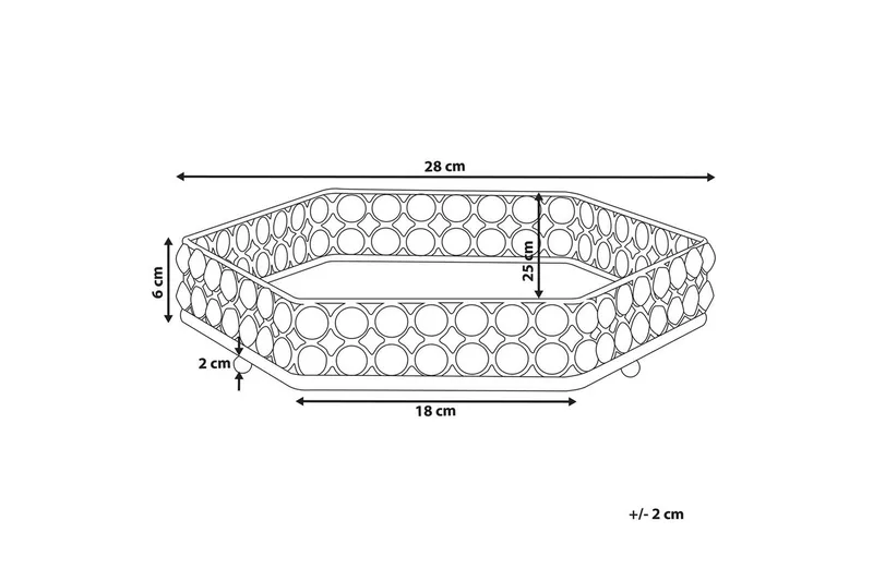 Bricka Vatan Guld, 28x25x6 cm - Guld, 28x25x6 cm - Kök & hushåll - Servering & dukning - Fat & brickor - Serveringsfat & serveringsbricka