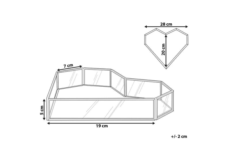 Bricka Pontivy Guld/transparent - Guld/transparent - Kök & hushåll - Servering & dukning - Fat & brickor - Serveringsfat & serveringsbricka