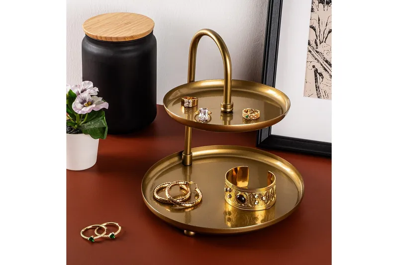 Dekorativt Metalltillbehör Mirven - Guld - Kök & hushåll - Servering & dukning - Fat & brickor - Serveringsfat & serveringsbricka