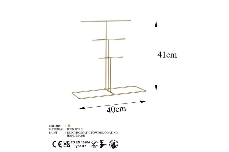 Meyrel Serveringsfat 41 cm - Guld - Kök & hushåll - Servering & dukning - Fat & brickor - Serveringsfat & serveringsbricka