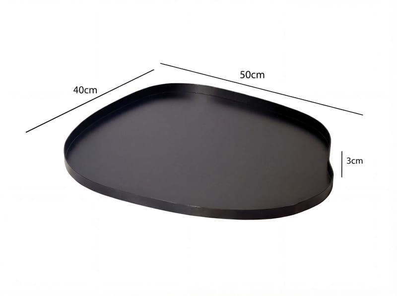 Ralven Dekorationsfat 50 cm i metall med organisk design - matt svart - Kök & hushåll - Servering & dukning - Fat & brickor - Serveringsfat & serveringsbricka