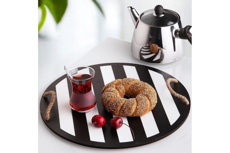 Serveringsbricka - Svart/Vit - Kök & hushåll - Servering & dukning - Fat & brickor - Serveringsfat & serveringsbricka