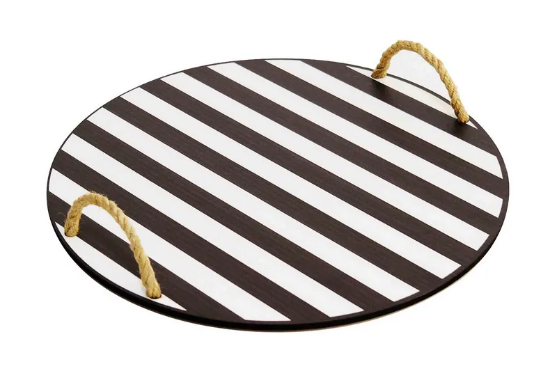 Serveringsbricka, Svart/Vit