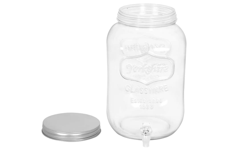 Glasbehållare med tappkran 8050 ml glas - Tappkransbehållare