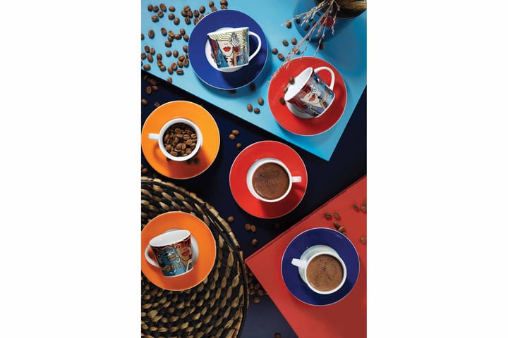 KAFFESERVIS 12-pack Flerfärgad - Kaffekoppar & kaffemuggar