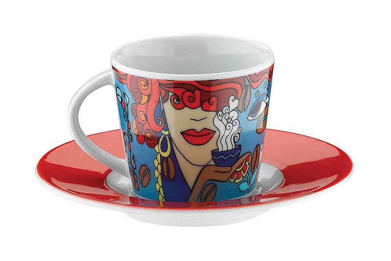 KAFFESERVIS 12-pack Flerfärgad - Kök & hushåll - Servering & dukning - Koppar & muggar - Kaffekoppar & kaffemuggar