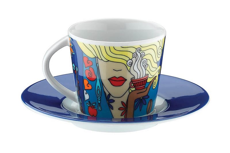KAFFESERVIS 12-pack Flerfärgad - Kök & hushåll - Servering & dukning - Koppar & muggar - Kaffekoppar & kaffemuggar