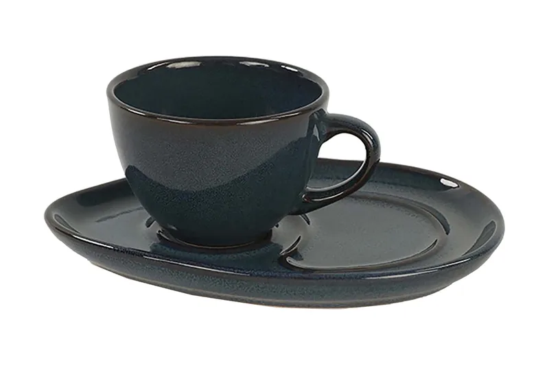 KAFFESERVIS 4-pack Mörkblå