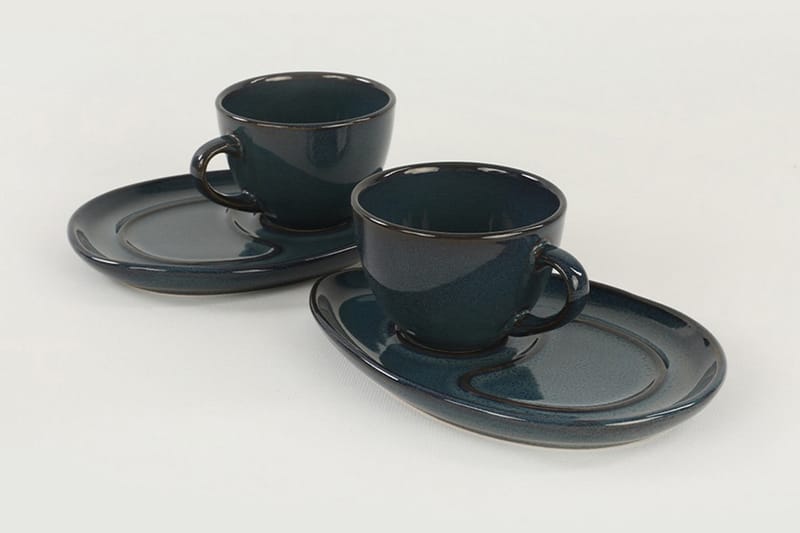 KAFFESERVIS 4-pack Mörkblå - Kök & hushåll - Servering & dukning - Koppar & muggar - Kaffekoppar & kaffemuggar