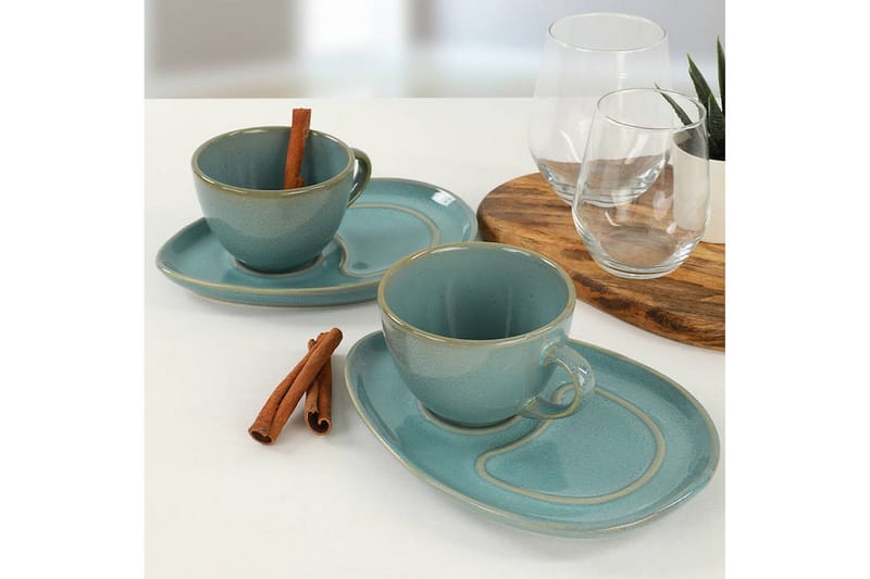KAFFESERVIS 4-pack Turkos - Kök & hushåll - Servering & dukning - Koppar & muggar - Kaffekoppar & kaffemuggar