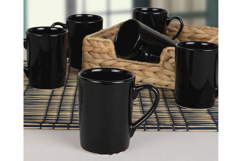 KAFFESERVIS 6-pack Svart