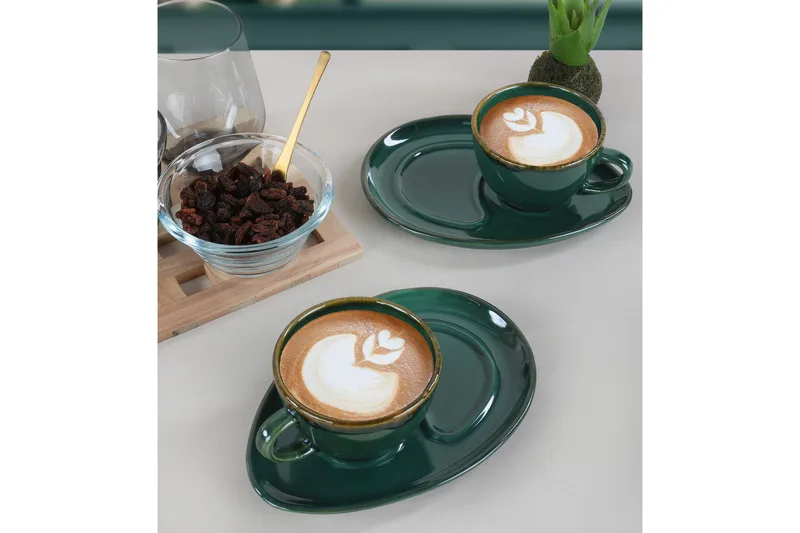 Khalidur Kaffekopp 4-delar - Grön - Kök & hushåll - Servering & dukning - Koppar & muggar - Kaffekoppar & kaffemuggar