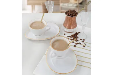 Khalidur Kaffekopp 4-delar Vit