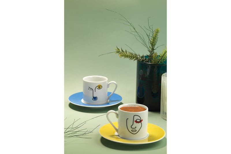 Mahasim Kaffekopp 4-delar Flerfärgad - Kök & hushåll - Servering & dukning - Koppar & muggar - Kaffekoppar & kaffemuggar