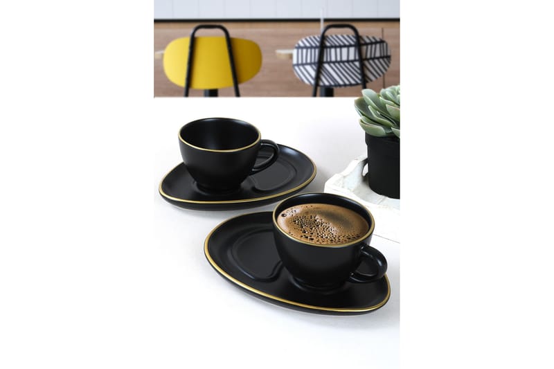 Khalidur Kaffekopp 4-delar Svart - Kaffekoppar & kaffemuggar