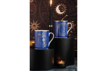 YENICAMI Kaffekopp 2-delar Blå/Vit/Guld