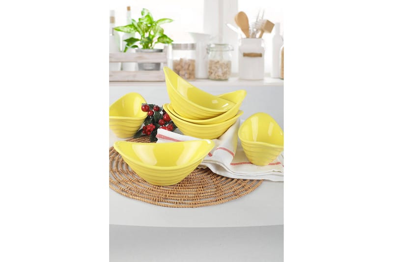 Khana Djup Tallrik 4,1 cm Gul - Djupa tallrikar