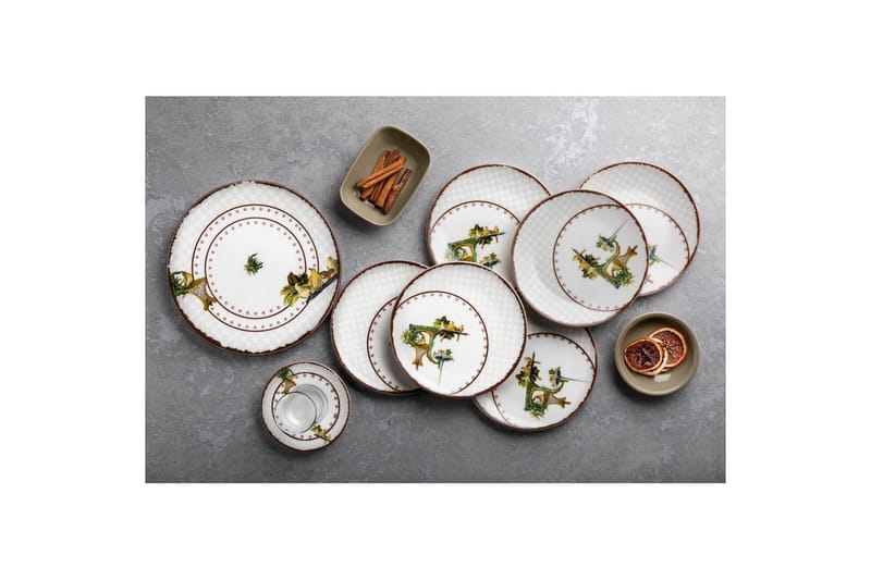 Frukostset (25 delar) Nylar 129 Flerfärgad - Multifärgad - Kök & hushåll - Servering & dukning - Porslin - Porslinsservis