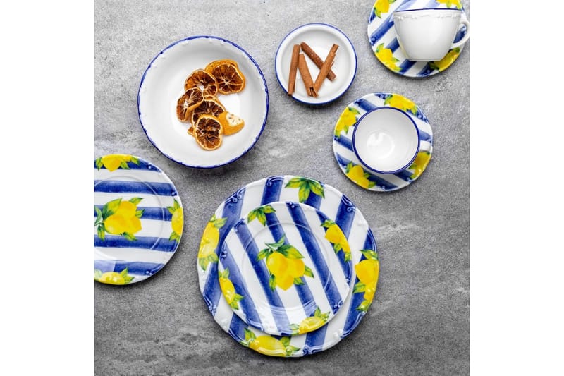 Frukostset (26 delar) Nylar 126 Flerfärgad - Blå - Kök & hushåll - Servering & dukning - Porslin - Porslinsservis