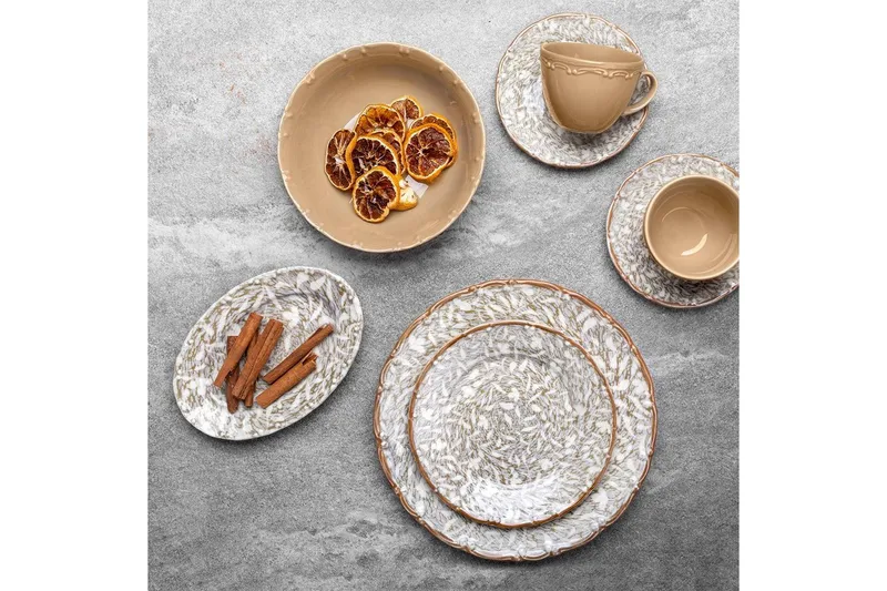 Frukostset (26 delar) Nylar 127 Flerfärgad - Multifärgad - Kök & hushåll - Servering & dukning - Porslin - Porslinstallrik