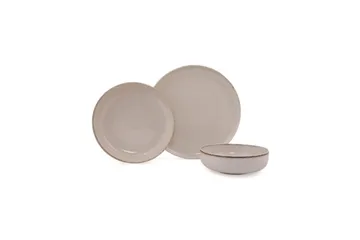 Middagset (12 delar) Lomara kräm - Cremevit - Kök & hushåll - Servering & dukning - Porslin - Porslinstallrik