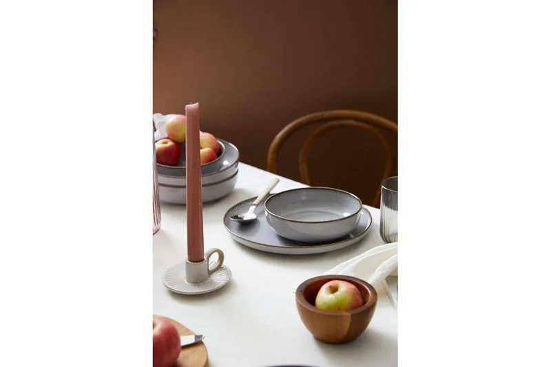 Middagset (12 delar) Pinewick Grå - Kolgrå - Kök & hushåll - Servering & dukning - Porslin - Porslinstallrik