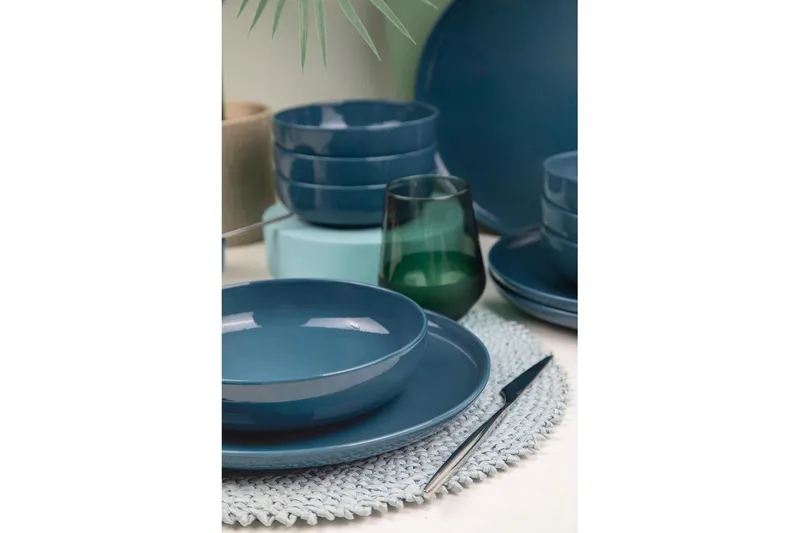 Middagset (12 delar) Prynn mörkblå - Mörkblå - Kök & hushåll - Servering & dukning - Porslin - Porslinstallrik