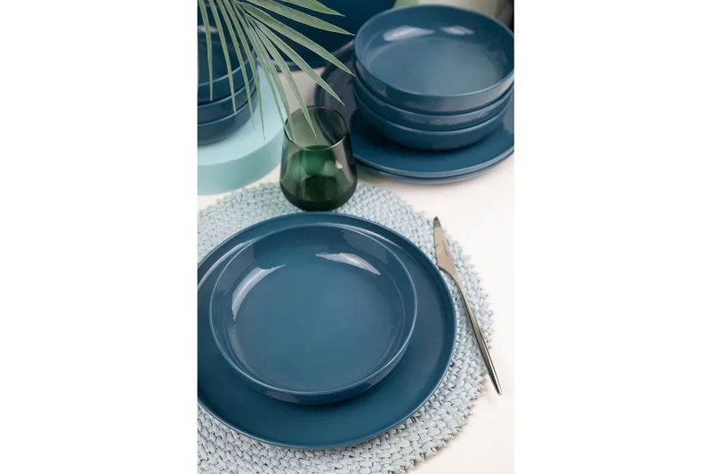 Middagset (12 delar) Prynn mörkblå - Mörkblå - Kök & hushåll - Servering & dukning - Porslin - Porslinstallrik