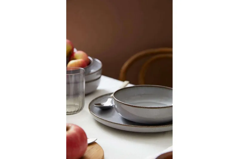Middagset (12 delar) Pinewick Grå - Kolgrå - Kök & hushåll - Servering & dukning - Porslin - Porslinstallrik