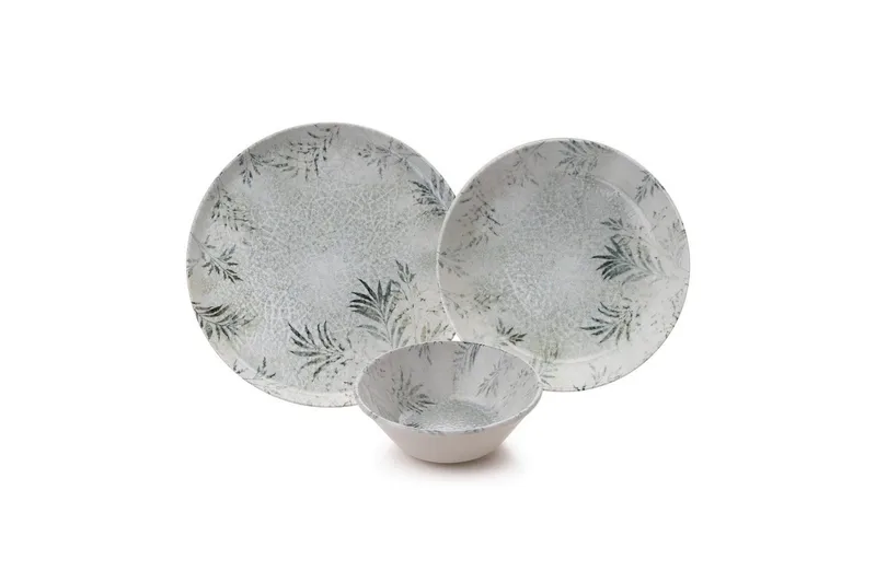 Middagset (18 delar) Haruka Vit / Antracit, Vit/Antracit