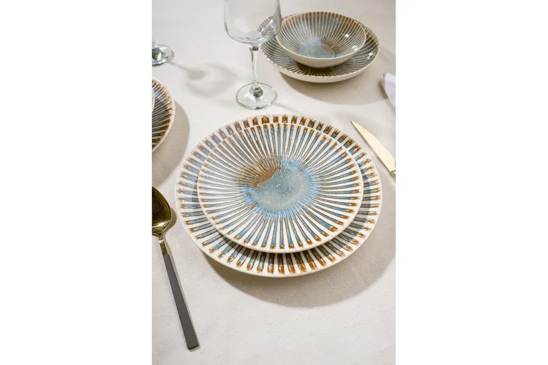 Middagset (24 delar) Harrowen Multicolor - Multifärgad - Kök & hushåll - Servering & dukning - Porslin - Porslinstallrik