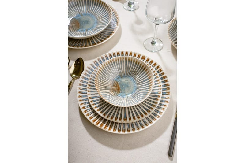 Middagset (24 delar) Harrowen Multicolor - Multifärgad - Kök & hushåll - Servering & dukning - Porslin - Porslinstallrik