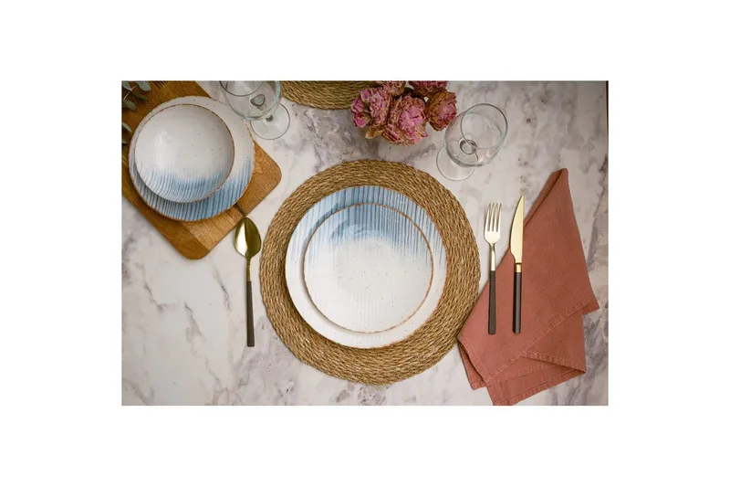 Middagset (24 delar) Syril Flerfärgad - Vit - Kök & hushåll - Servering & dukning - Porslin - Porslinsservis