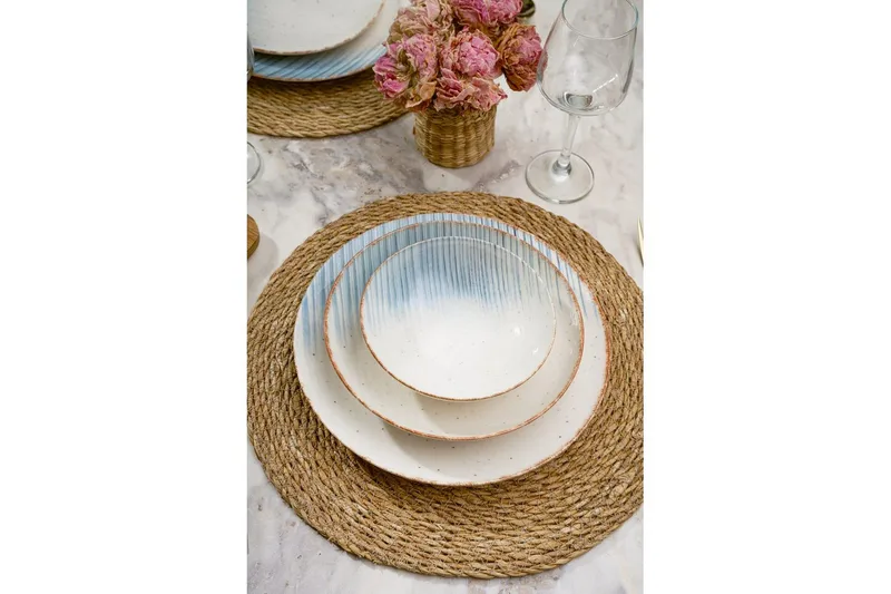 Middagset (24 delar) Syril Flerfärgad - Vit - Kök & hushåll - Servering & dukning - Porslin - Porslinsservis