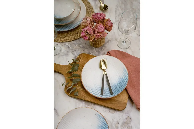 Middagset (24 delar) Syril Flerfärgad - Vit - Kök & hushåll - Servering & dukning - Porslin - Porslinsservis