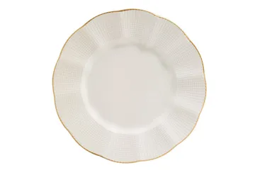 Adine Middagsservis 24 Delar Porslin - Creme/Guld - Kök & hushåll - Servering & dukning - Porslin - Porslinsservis