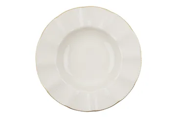 Adine Middagsservis 24 Delar Porslin - Creme/Guld - Kök & hushåll - Servering & dukning - Porslin - Porslinsservis