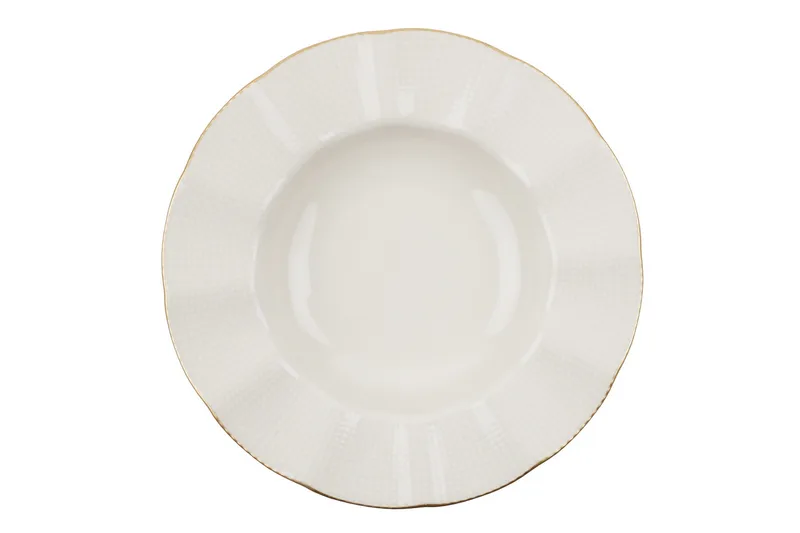 Adine Middagsservis 24 Delar Porslin - Creme/Guld - Kök & hushåll - Servering & dukning - Porslin - Porslinsservis