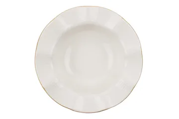 Adine Middagsservis 24 Delar Porslin - Creme/Guld - Kök & hushåll - Servering & dukning - Porslin - Porslinsservis