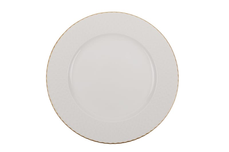 Adine Middagsservis 24 Delar Porslin Vit/Guld - Kök & hushåll - Servering & dukning - Porslin - Porslinsservis