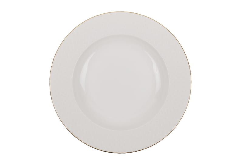 Adine Middagsservis 24 Delar Porslin Vit/Guld - Kök & hushåll - Servering & dukning - Porslin - Porslinsservis
