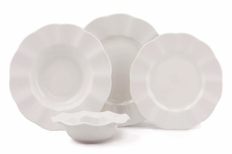 Adine Middagsservis 24 Delar Porslin - Creme - Kök & hushåll - Servering & dukning - Porslin - Porslinsservis