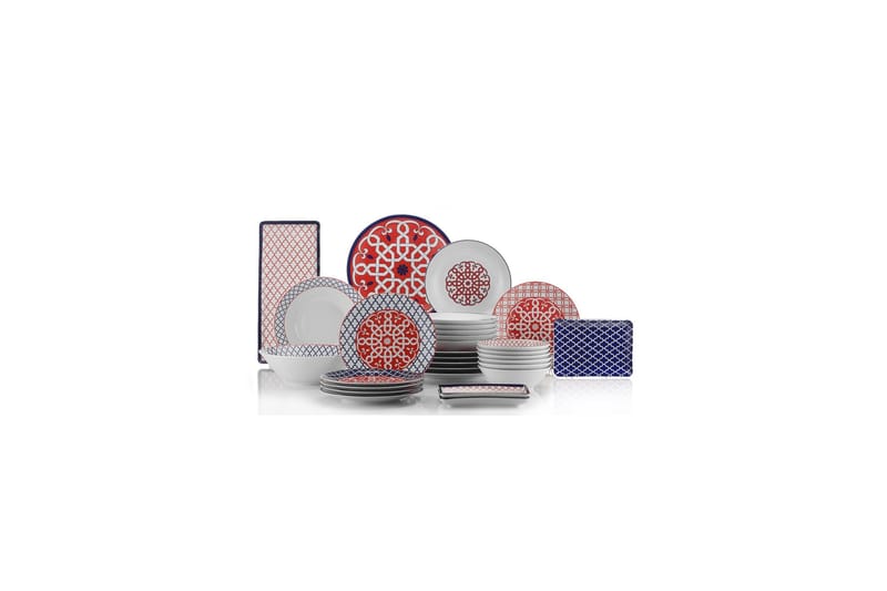 Masanobu Servis Flerfärgad - Kök & hushåll - Servering & dukning - Porslin - Porslinsservis