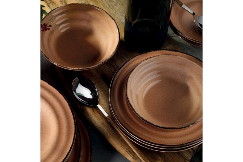 Adine Tallriksset 24 Delar - Porslin/Ljusrosa - Kök & hushåll - Servering & dukning - Porslin - Porslinstallrik