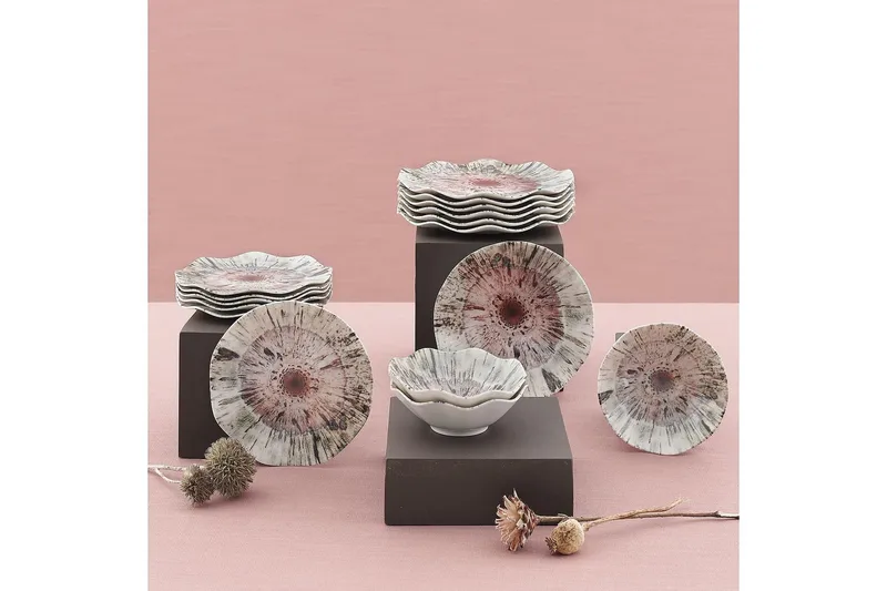 Subatan Tallriksset 24 Delar - Porslin/Flerfärgad - Kök & hushåll - Servering & dukning - Porslin - Porslinstallrik