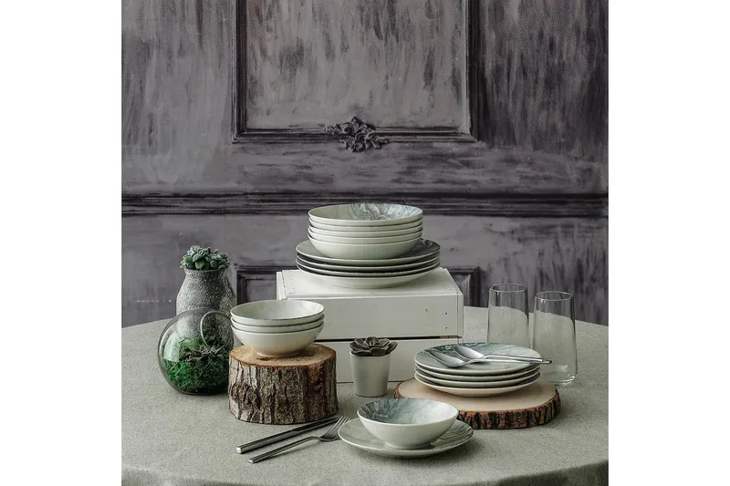 Subatan Tallriksset 24 Delar - Porslin/Flerfärgad - Kök & hushåll - Servering & dukning - Porslin - Porslinstallrik