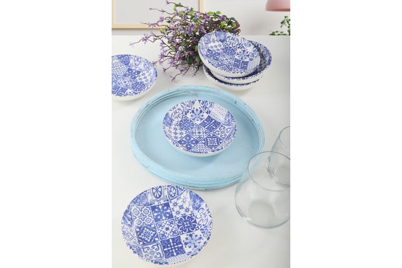 Assietter - Vit/Mörkblå - Kök & hushåll - Servering & dukning - Skålar & tallrikar - Assietter