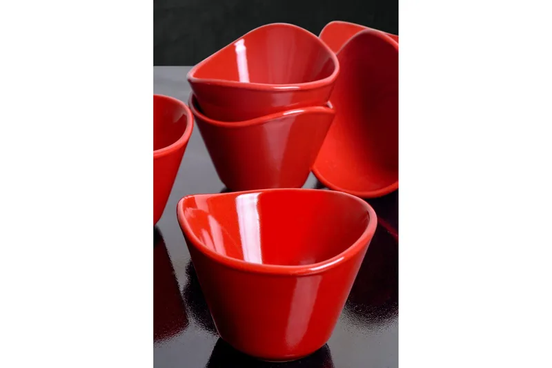 Skålset 6-pack - Röd - Kök & hushåll - Servering & dukning - Skålar & tallrikar - Djupa tallrikar