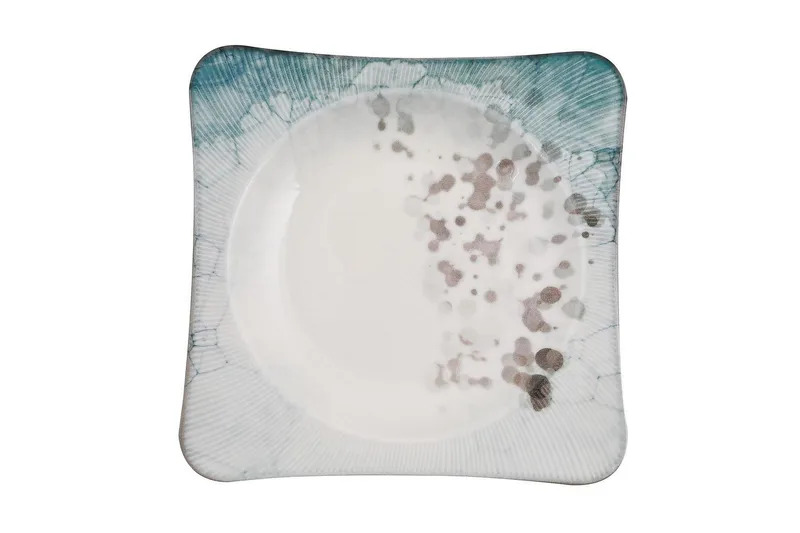 Subatan Tallriksset 24 Delar - Porslin/Flerfärgad - Kök & hushåll - Servering & dukning - Skålar & tallrikar - Fyrkantiga tallrikar